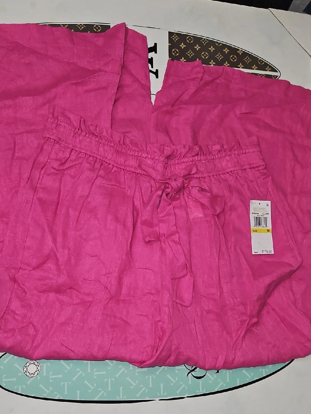 Michael Kors $115 Msrp Nwt Wide leg tie front pink pants